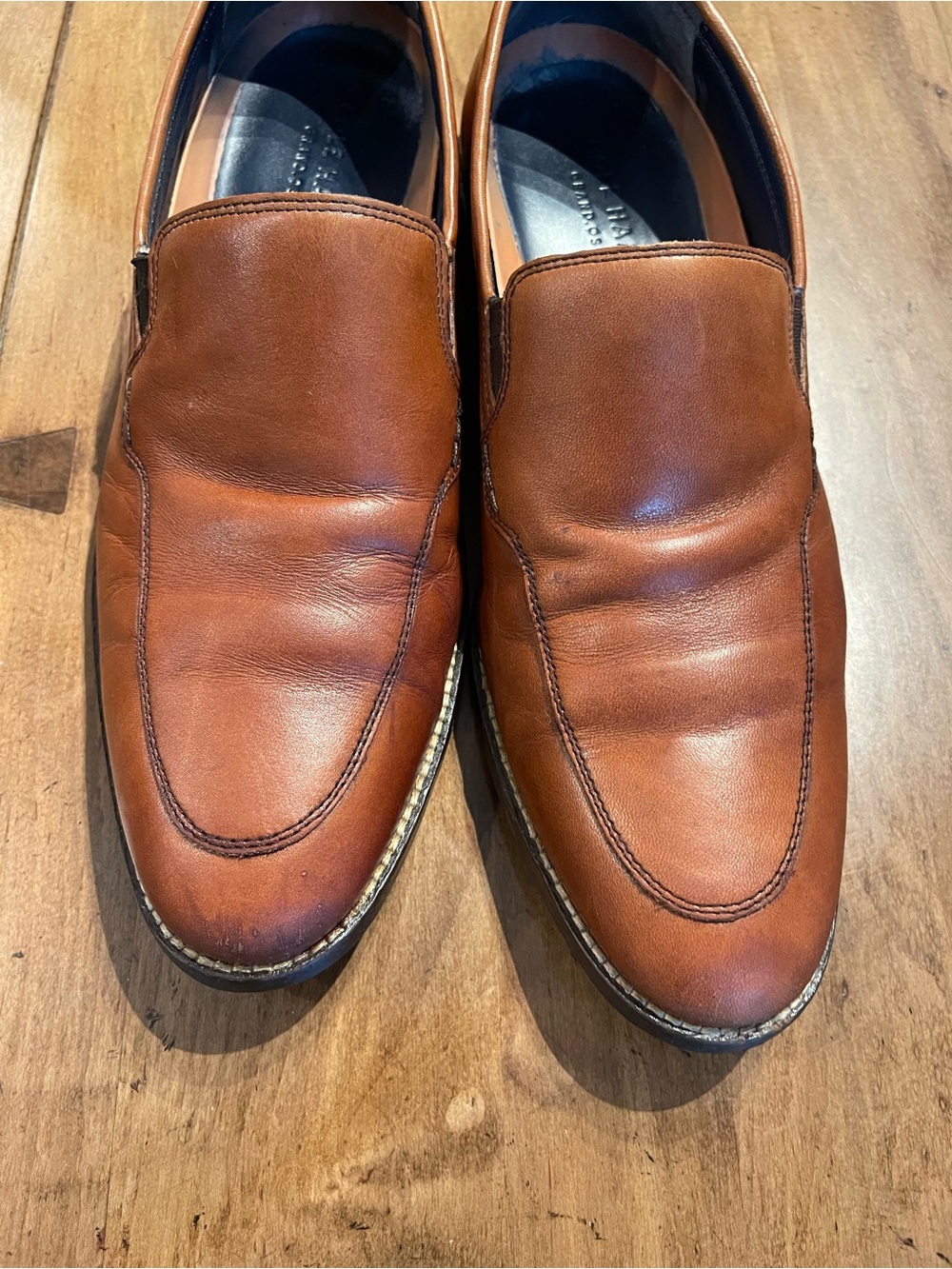 Cole Haan Men’s Tan/Brown Leather Slip-On Loafers